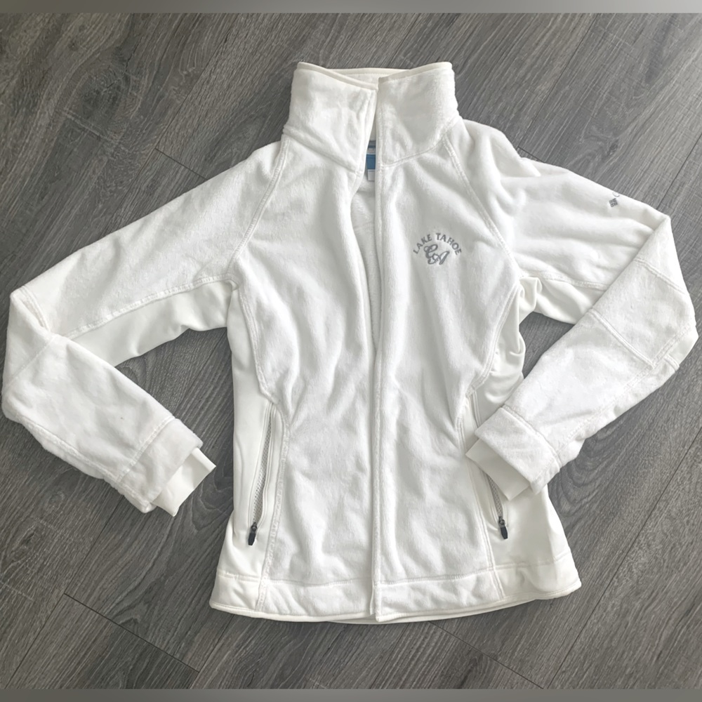 Columbia fleece fitted running jacket for women sized small
